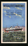 Künstler-AK Passagierschiff Der Messageries Maritimes, Tourismus-Werbung  - Publicité