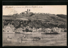 AK Marbach /Donau, Dampfer Vor Der Wallfahrtskirche Maria-Taferl  - Other & Unclassified