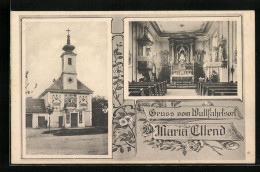 AK Maria Ellend, Wallfahrtskirche Mit Innenansicht  - Other & Unclassified