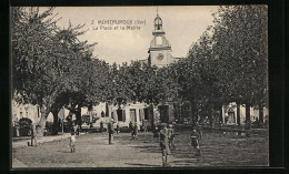 CPA Montauroux, La Place Et La Mairie  - Other & Unclassified
