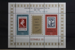 Türkei Block 20 Mit 2574-2575 Postfrisch Briefmarke Auf Briefmarke #SZ512 - U.P.U.