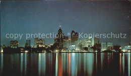 72520724 Windsor Ontario Skyline Of Detroit Michigan Nachtaufnahme Windsor Ontar - Unclassified