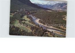 72501716 Banff Canada Fliegeraufnahme Banff Springs Hotel Bow-Riwer  Banff - Ohne Zuordnung