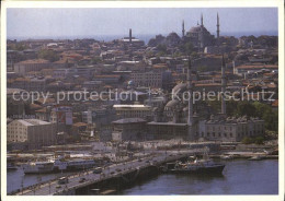 72499368 Istanbul Constantinopel Yeni Valide Mosque And Galata Bridge   - Turkey