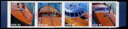 Etats-Unis / United States (Scott No.4163a - Vintage Mahogany Speedboats) (o) Use Strip Of 4 - Usados