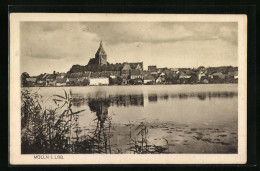 AK Mölln I. Lbg., Ortsansicht Vom Wasser Aus, Kirche  - Moelln