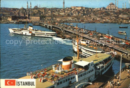 72486228 Istanbul Constantinopel Galata-Bridge Neue-Moschee Uns Sueleymaniye  - Turkije
