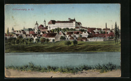 AK Günzburg A. D., T, Totalansicht Mit Schloss Und Donau  - Günzburg