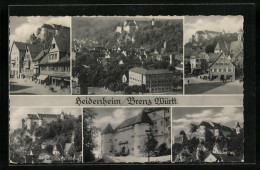 AK Heidenheim /Brenz, Strassenpartie, Gesamtansicht, Schlossansicht  - Heidenheim