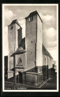 AK Freiberg I. Sa., Nicolaikirche In Der Frontalansicht  - Freiberg (Sachsen)