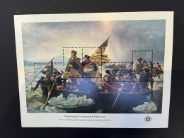 9-11-2023 (stamps) USA - Bicentennial Souvenir Sheet - Washington Crossing The Delaware (mint/ Neuve) 21 X 16 Cm - Hojas Bloque