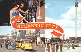 71967503 Atlantic_City_New_Jersey Two Girls Slot Machines Boardwaik Tram Car Rid - Other & Unclassified