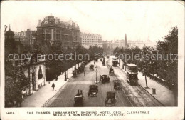 71967465 London Thames Embankment Showing Hotel Cecil Cleopatra - Autres & Non Classés