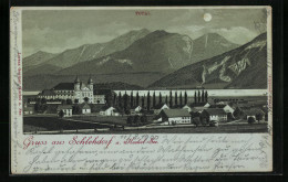 Mondschein-Lithographie Schlehdorf A. Kochel-See, Totalansicht  - Autres & Non Classés