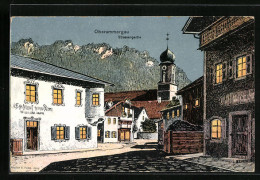 Künstler-AK Eugen Felle: Oberammergau, Strassenpartie Mit Gasthaus Zum Stern  - Autres & Non Classés