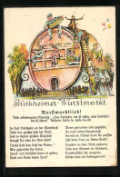 Künstler-AK Dürkheim, Grösstes Fass Der Welt, Wurstmarktlied  - Other & Unclassified