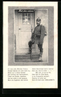 AK Soldat Mit Pickelhaube Setzt Einen Franzosen Gefangen, Propaganda 1. Weltkrieg  - Guerre 1914-18