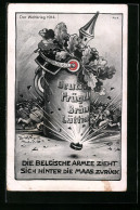AK Pickelhaube Mit Eichenlaub Und Bierkrug, Weltkrieg 1914, Propaganda 1. Weltkrieg  - Oorlog 1914-18
