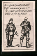 AK Soldaten Des Zweibunds Ziehen Gemeinsam In Den Kampf, Propaganda 1. Weltkrieg  - Oorlog 1914-18