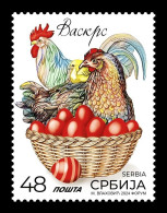 Serbia 2024 Mih. 1253 Easter. Fauna. Rooster And Hen MNH ** - Serbia