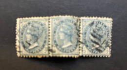 (stamps 179-5-2024) Very Old Australia Stamp - As Seen On SCANS - 1/2d NSW Value Strip Of 3 - Used Stamps