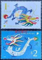 2024 SINGAPORE YEAR OF THE DRAGON STAMP 2V - Anno Nuovo Cinese