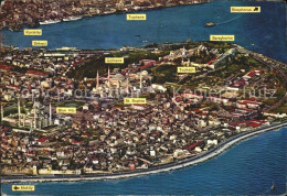 71962039 Istanbul Constantinopel Fliegeraufnahme Blaue Moschee Hagia Sophia Topk - Turkije