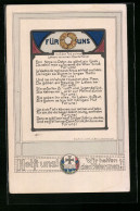 AK Eisernes Kreuz, Gedicht Für Uns Auf Den Tod Seines Lehrers Von Einem Obertertianer  - Oorlog 1914-18