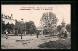 CPA Brassac-les-Mines, Avenue Carnot, Fontaine De La République  - Autres & Non Classés