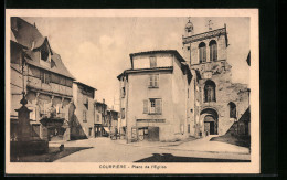 CPA Courpière, Place De L`Eglise  - Autres & Non Classés