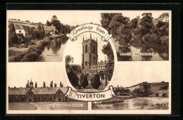 Pc Tiverton, Church, Bickleigh, Old Bundell`s School, River Exe And Church  - Andere & Zonder Classificatie