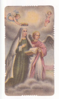Santa Francesca Romana, Vecchio Santino Fustellato Con Preghiera  Rif. S478 - Religion &  Esoterik