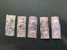 (stamps 179-5-2024) Very Old Australia Stamp - As Seen On SCANS - 10 X OS NSW Stamps In Pairs - Usati
