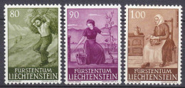 Liechtenstein  Mi. 411-413 Postfrisch Ländliche Motive 1961 (11324 - Altri & Non Classificati