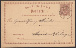 Northeim Nachverwendet Hannover Stempel A. DR Ganzsache 1873   (20443 - Sonstige & Ohne Zuordnung