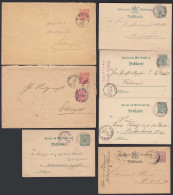 Württemberg 7 Stück Ganzsachen Postal Stationery Ab 1877 Gebraucht    (20439 - Autres & Non Classés