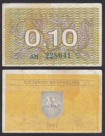 Litauen - Lithunia 0,10 Talonas 1991 Pick 29a Gebraucht    (31083 - Lituanie