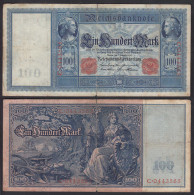 Ro 35 - 100 Mark Reichsbanknote 7.2.1908 - Serie: C Pick 35 VG (5)    (30736 - Otros & Sin Clasificación