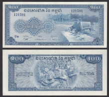 Kambodscha - Cambodia 100 Riels 1970 Pick 13b Sign.12 UNC (1)    (31997 - Otros – Asia