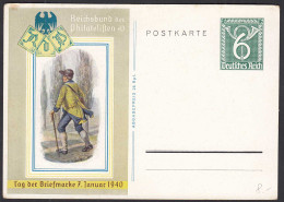 Deutsches Reich 1940 Ganzsache P289 Reichsbund Der Philatelisten  (32148 - Autres & Non Classés