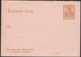 Deutsches Reich 1908 Rohrpost-Ganzsache Frageteil RP 16 Ungebraucht    (32159 - Other & Unclassified