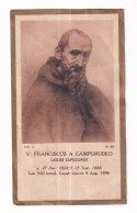 Venerabile Francesco Da Camporosso Vecchio Santino Bordo Dorato  Rif. S480 - Religion &  Esoterik