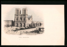 AK Paris, Cathédrale Notre-Dame, Totalansicht  - Autres & Non Classés