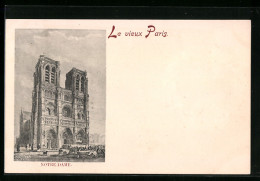 AK Paris, Cathédrale Notre-Dame Mit Bescuchern  - Autres & Non Classés