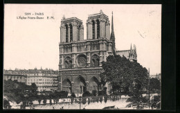 AK Paris, Cathédrale Notre-Dame, Von Der Brücke Aus Gesehen  - Autres & Non Classés