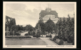 AK Berlin-Mariendorf, Rathausplatz Mit Kaiserstrasse Und Gymnasium  - Tempelhof