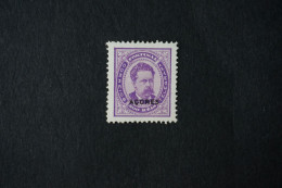 (T1) Azores - 1884 D. Carlos 500 R - Af.57 (Perf. 12½) - MH - Açores