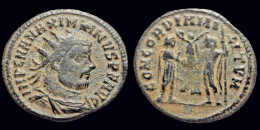 Maximianus  AE Radiate Jupiter Presents Victory On Globe - La Tetrarchía Y Constantino I El Magno (284 / 307)
