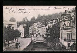 AK Baden-Baden, Langestrasse  - Baden-Baden