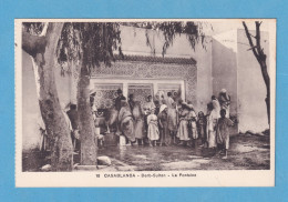 697 MOROCCO MARRUECOS CASABLANCA DERB-SULTAN LA FONTAINE RARE POSTCARD - Casablanca